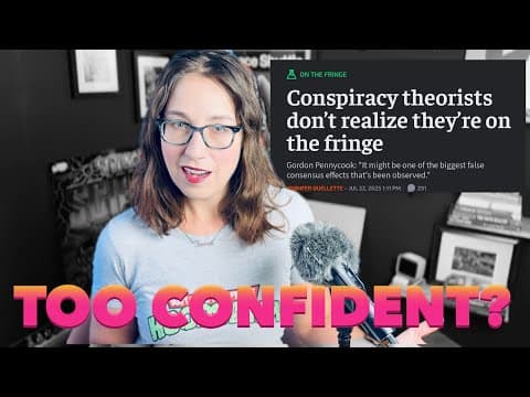 YouTube thumbnail for Study: Conspiracy Theorists Think They're Mainstream