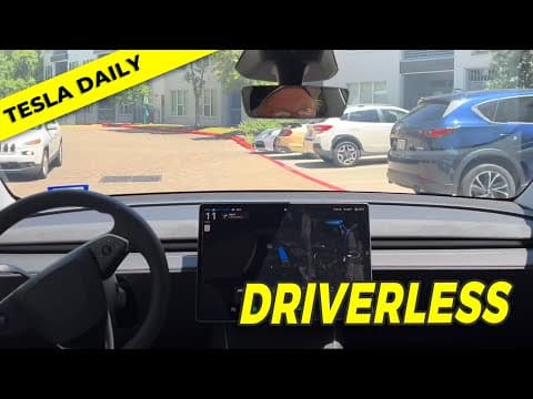 YouTube thumbnail for First Tesla Robotaxi Ride