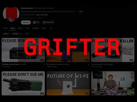 YouTube thumbnail for PSA: "The Data Slayer" - Grifter of the Year (AI Generated youtuber selling overpriced FOSS Education/Hardware)