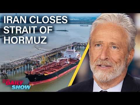 YouTube thumbnail for Jon Stewart Invites Panel of Trumps to Debate Iran War