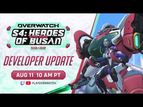 YouTube thumbnail for [Blizzard] Overwatch Developer Update | Season 4: Heroes of Busan Livestream