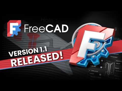 YouTube thumbnail for FreeCAD 1.1 is released!