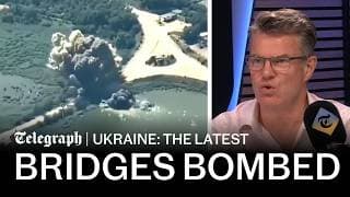 YouTube thumbnail for Ukraine explodes bridges as strike campaign ‘cuts off’ Crimea | Russia-Ukraine latest war news