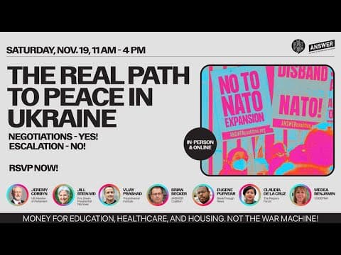YouTube thumbnail for The Real Path to Peace in Ukraine [03:22:25 | NOV 19 2022 | The People's Forum NYC]
