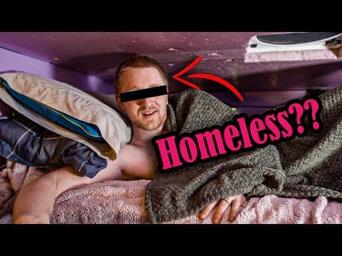 YouTube thumbnail for WAIT a minute...? Am I Homeless?? (Off-Grid Box Truck Tiny Home Tour + Discussion)
