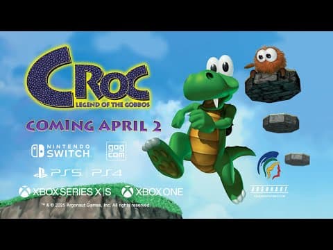 YouTube thumbnail for Croc Legend of the Gobbos coming April 2nd!