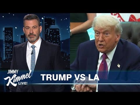 YouTube thumbnail for Jimmy Kimmel's most excellent monologue on LA