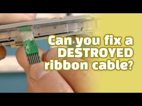 YouTube thumbnail for Damaged ribbon cable - is it possible to repair?