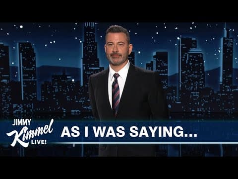 YouTube thumbnail for Jimmy Kimmel's return monologue