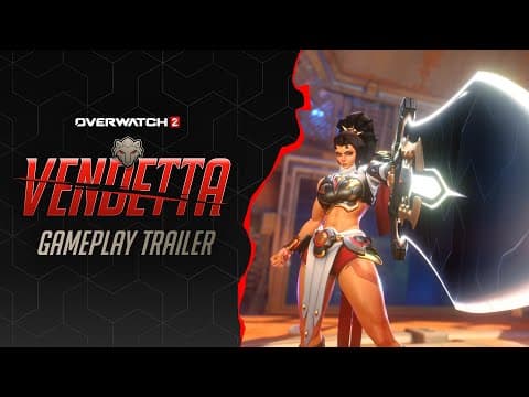 YouTube thumbnail for Vendetta | New Hero Gameplay Trailer | Overwatch 2