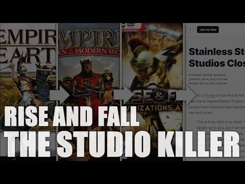 YouTube thumbnail for The game that broke a studio - Rise and Fall: Civilizations at War