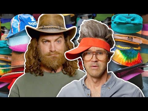 YouTube thumbnail for [6/15/23] We Try On 37 Different Hats and Slowly Go Mad