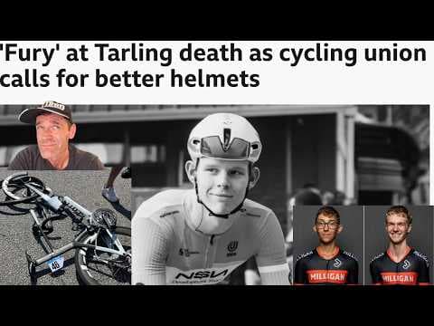 YouTube thumbnail for [Video] NO HELMET COULD HAVE STOPPED THAT - Pro Cycling Safety, Skapegoating, and Accountability (Phil Gaimon)