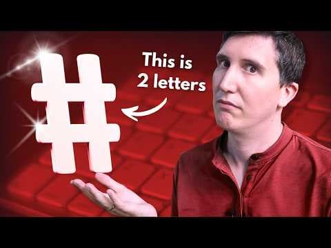 YouTube thumbnail for The hidden logic behind #, @, & and § [20:25]