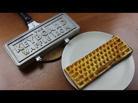 YouTube thumbnail for Keyboard Waffle Iron keyboard review [5:07]