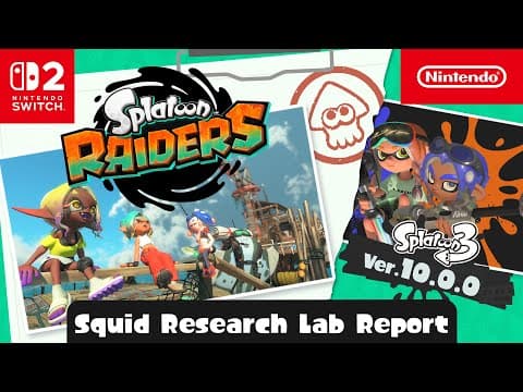 YouTube thumbnail for Splatoon Raiders - Splatoon spin-off game and Splatoon 3 update