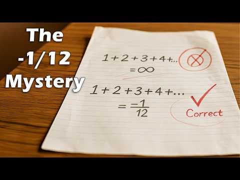 YouTube thumbnail for Is The Sum Of All Positive Numbers Really -1/12? [8:22]