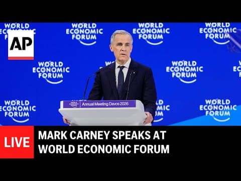 YouTube thumbnail for Davos LIVE: Canadian PM Mark Carney speaks at World Economic Forum