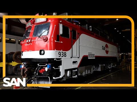 YouTube thumbnail for California launches electric trains as US lags behind world in rail electrification