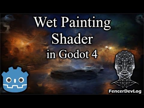YouTube thumbnail for Godot 4: Wet painting shader (tutorial)