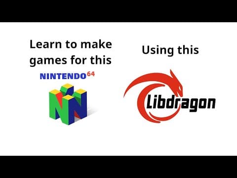 YouTube thumbnail for The beginner's guide to making a game for the N64 using libdragon