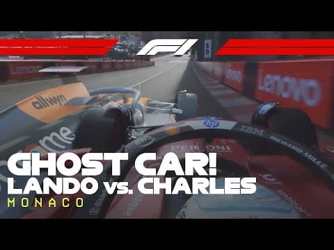 YouTube thumbnail for Norris Leclerc Ghost Car Pole Lap Comparison