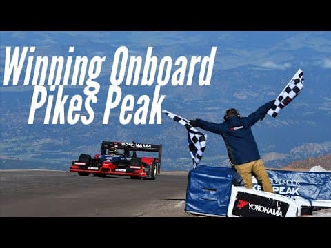 YouTube thumbnail for Pikes Peak hillclimb winner onboard