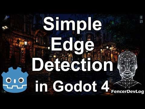 YouTube thumbnail for Godot 4: One line edge shader (tutorial)