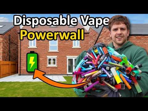 YouTube thumbnail for I Powered My House Using 500 Disposable vapes