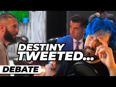 YouTube thumbnail for Patrick B David Reads Destiny's Tweet To Andrew Tate