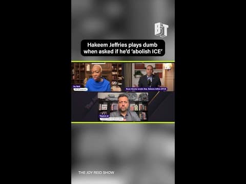 YouTube thumbnail for Hakeem Jeffries plays dumb when asked if he'd 'abolish ICE' | BreakThrough News