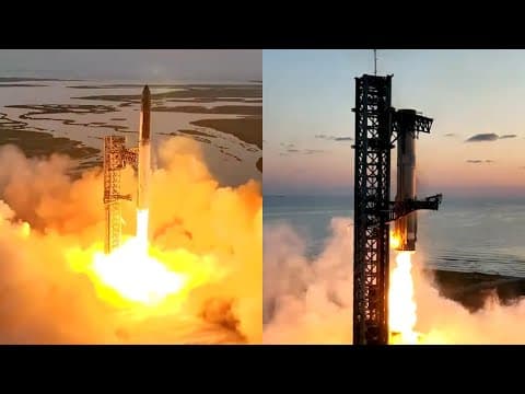 YouTube thumbnail for The Starship booster has finally been caught!