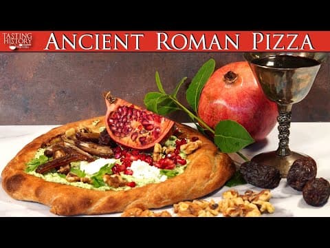 YouTube thumbnail for Making the 2000 Year Old "Pizza" from Pompeii by Tasting History with Max Miller