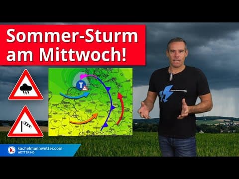 YouTube thumbnail for Warnung: Sommer-Sturmtief am Mittwoch!