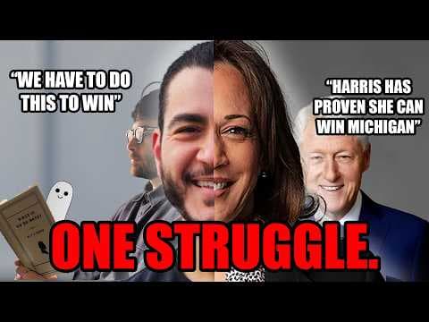 YouTube thumbnail for He's campaigning with Kamala Harris now...🫩