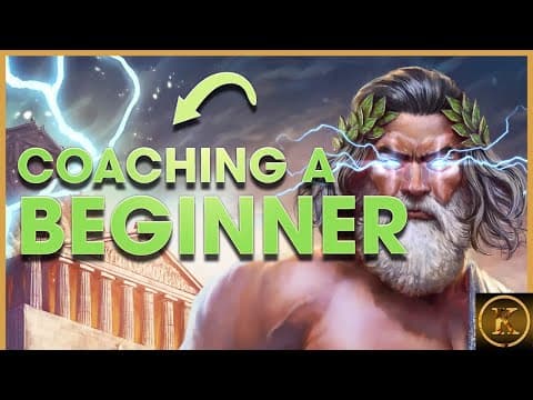 YouTube thumbnail for Age of Mythology Retold - Expert Coaches a Beginner | KeeN Gaming