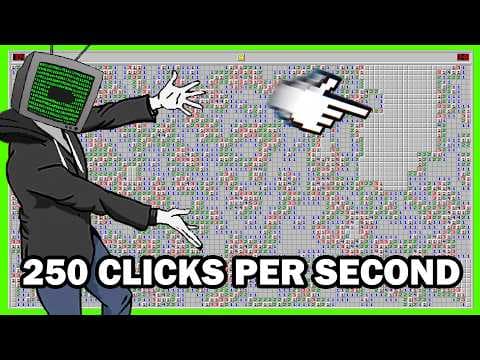 YouTube thumbnail for Using A.I. to DESTROY Minesweeper [16:38] | Code Bullet