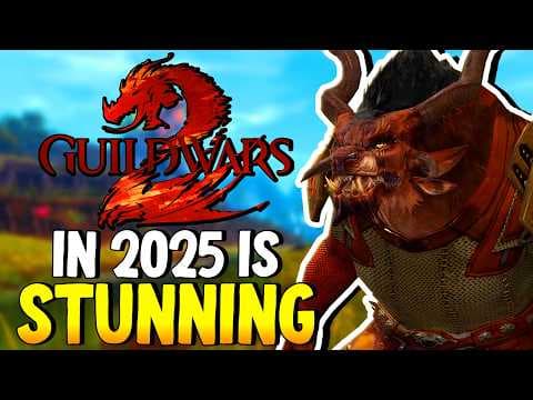 YouTube thumbnail for Guild Wars 2 in 2025 is a MASTERPIECE