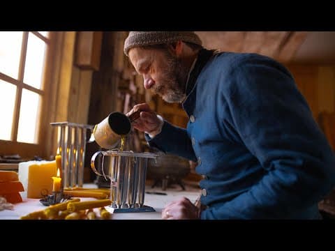 YouTube thumbnail for How To Make Candles In The 18th Century | Townsends [12:34]