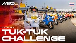 YouTube thumbnail for Tuk-Tuk Challenge at the 2026 Thai GP! 🛺