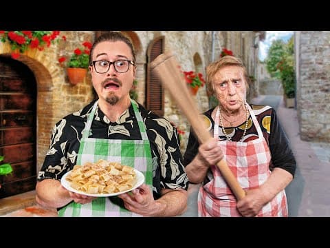 YouTube thumbnail for I Cooked For An Italian Grandma by Joshua Weissman