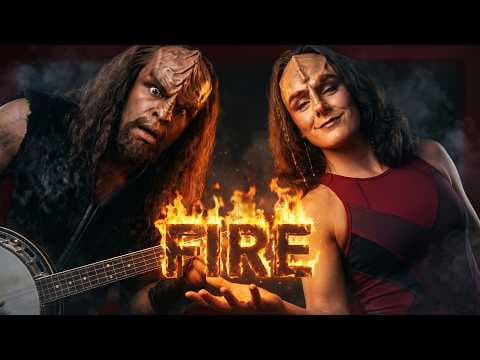 YouTube thumbnail for One of the good uses for AI. Klingon Bluegrass.