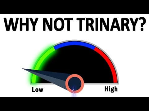 YouTube thumbnail for Why can't computers use base 3 instead of binary? Voltage states explained. [5:26]