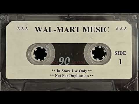 YouTube thumbnail for Hour long 1995 cassette of custom music made by and played in Wal-Mart stores, all songs are about the chain itself
