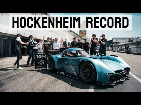 YouTube thumbnail for Closed wheel track record at Hockenheim broken by McMurtry Spéirling PURE fan car