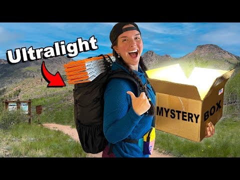 YouTube thumbnail for Miranda Goes Outside tries ultralight backpacking with Garage Grown Gear and a cute dog