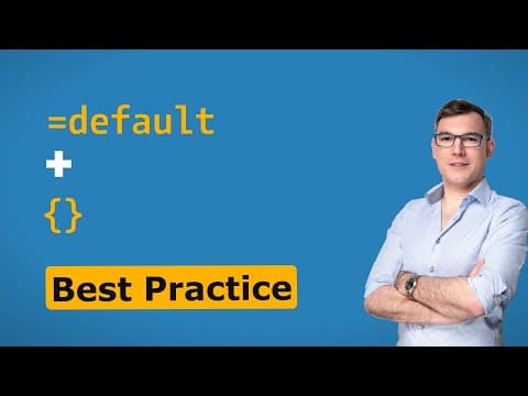 YouTube thumbnail for C++ Insights - Episode 69: = default and uniform initialization - Best Practice Explained