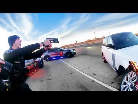 YouTube thumbnail for Police chase 9 stolen luxury cars