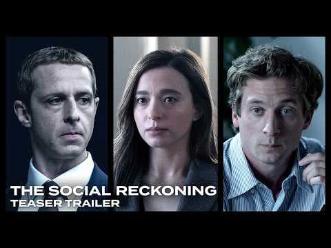 YouTube thumbnail for Here’s the trailer for The Social Reckoning, Aaron Sorkin’s follow-up to The Social Network, based on Wall Street Journal reporting