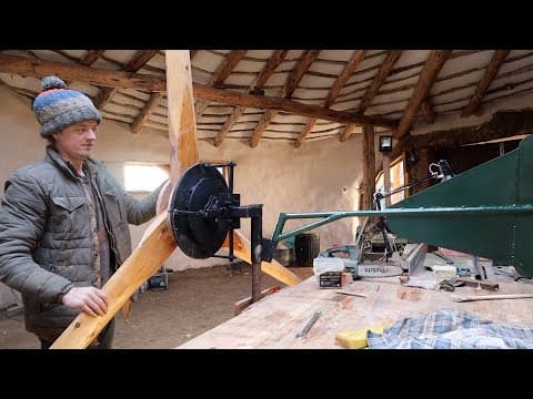 YouTube thumbnail for DIY Axial Flux Wind Turbine With Hand Carved Wooden Blades.